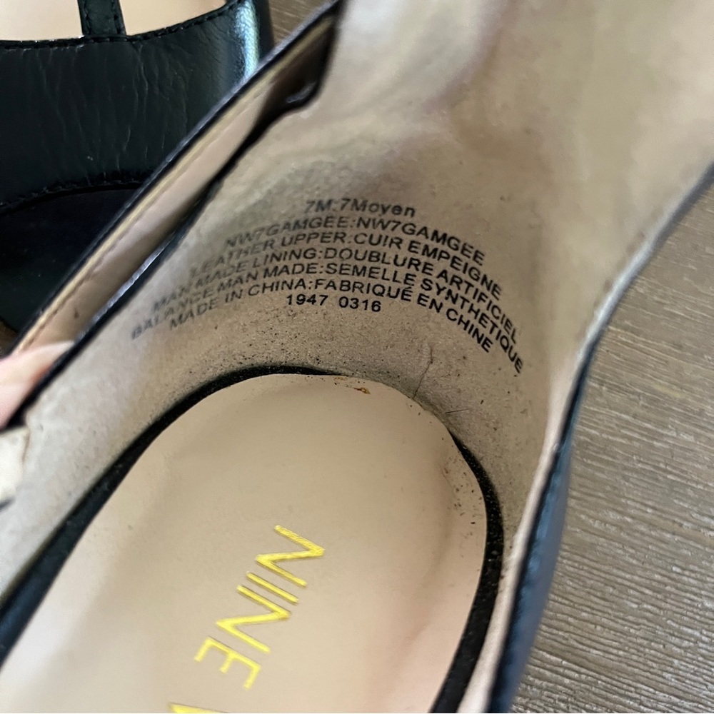 Black Nine West shoes size 7 M - Picture 7 of 8